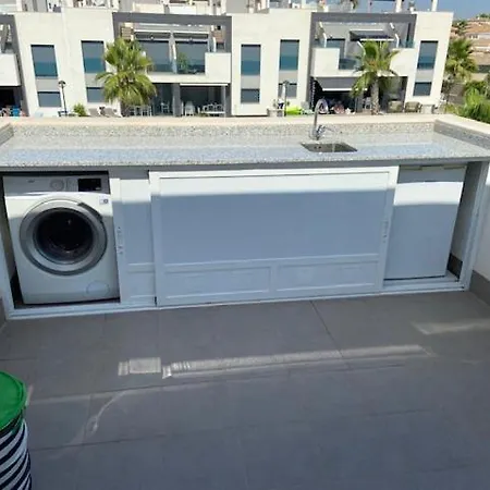 Torrevieja, Punta Prima, Oasis 9, Penthouse Luxury Flat 87m2 With Pool, Private Sun Deck, Terrace Next To The Living *