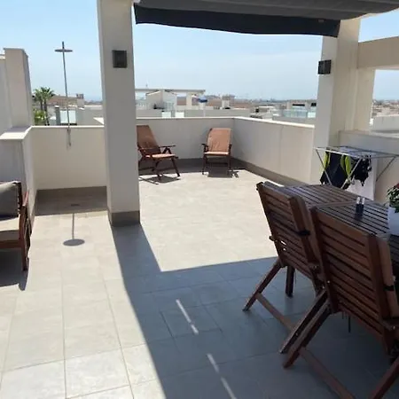 Torrevieja, Punta Prima, Oasis 9, Penthouse Luxury Flat 87m2 With Pool, Private Sun Deck, Terrace Next To The Living Apartment *